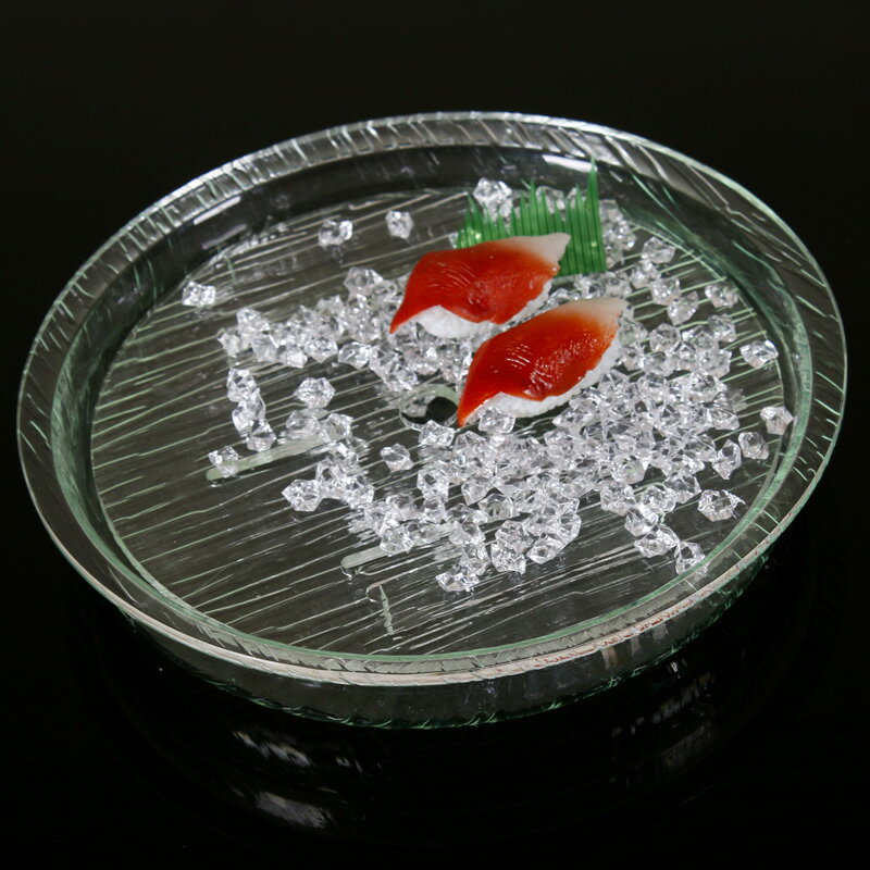仿玻璃餐具 亞克力刺身 壽司自助餐圓果盤刺身圓形展示盤水果盤