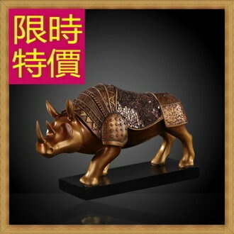 擺件 鎧甲犀牛-歐洲現代家居擺設雕塑工藝品2色61ac39【義大利進口】【米蘭精品】