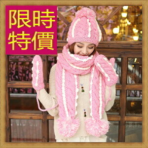 羊毛三件套含手套+圍巾+毛帽-可愛溫暖防寒組合女配件2色63n11【韓國進口】【米蘭精品】