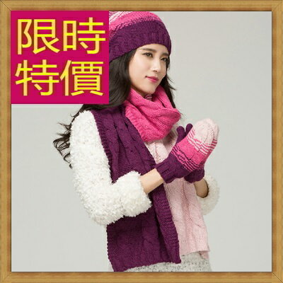 羊毛三件套含手套+圍巾+毛帽-可愛溫暖防寒組合女配件3色63n26【韓國進口】【米蘭精品】