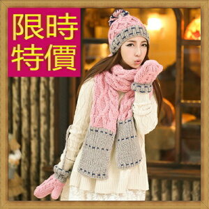 羊毛三件套含手套+圍巾+毛帽-可愛溫暖防寒組合女配件3色63n36【韓國進口】【米蘭精品】