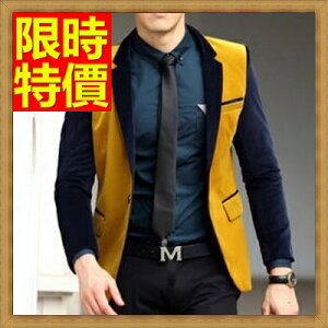 西裝外套男西服-金絲絨兩顆單排扣窄領型修身男外套3色65b36【獨家進口】【米蘭精品】