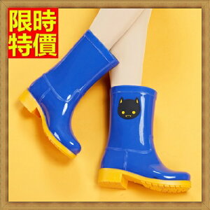 中筒雨靴子雨具-可愛小動物時尚撞色女雨鞋子3色66ak10【獨家進口】【米蘭精品】