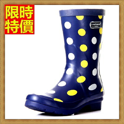 中筒雨靴子雨具-時尚可愛點點歐美女雨鞋子66ak3【獨家進口】【米蘭精品】