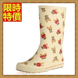 中筒雨靴子雨具-日式可愛小熊印花女雨鞋子66ak30【獨家進口】【米蘭精品】