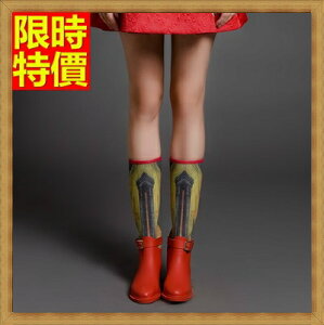 長筒雨靴子雨具-精美彩繪歐美潮流女雨鞋子2色66ak48【獨家進口】【米蘭精品】