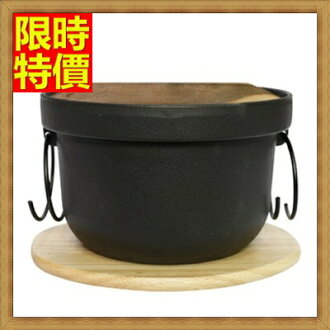 鑄鐵鍋 煲湯鍋具-手工鑄造釜飯鍋鐵湯鍋燉鍋1色66f27【獨家進口】【米蘭精品】