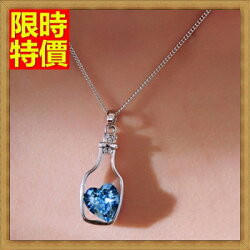 ★水晶項鍊+吊墜女飾品-精選熱銷愛情瓶精美女鎖骨鏈墜子66h19【獨家進口】【米蘭精品】
