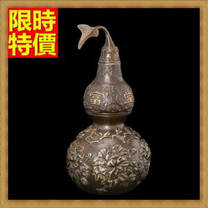 銅雕擺件富貴玉堂葫蘆-家居風水中式禮品雕塑工藝品66v13【獨家進口】【米蘭精品】