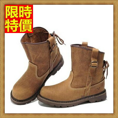 真皮馬丁靴男中筒靴子-韓版潮流做舊瘋馬牛皮男鞋子4色67q21【獨家進口】【米蘭精品】