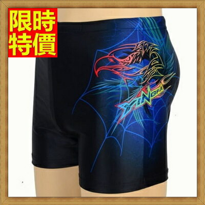 四角泳褲 男短褲-優質氨綸絲光數碼印花平角泳褲67t16【獨家進口】【米蘭精品】