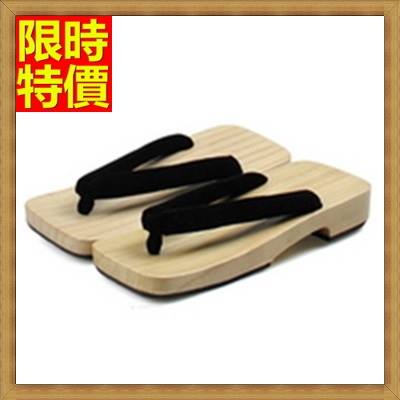 木屐夾腳拖鞋-原木雕刻平跟男木鞋68i2【獨家進口】【米蘭精品】
