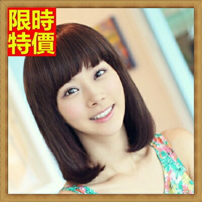 女假髮整頂真髮絲短假髮-清新甜美微彎髮尾流行女美髮用品2色68x35【獨家進口】【米蘭精品】