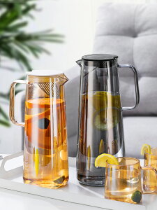 冷水壺家用耐熱高溫玻璃水瓶夏季冰箱涼白開水杯套裝大容量泡茶壺