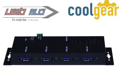 <br/><br/>  ㊣胡蜂正品㊣ 美國進口 CoolGear 4 Port Industrial USB 3.0 Hub Metal Case 金屬外殼四孔集線器 (USBG-3X4M) 鐵殼 4-Port<br/><br/>