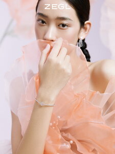ZEGL設計師春日櫻花系列心動手鏈女生ins小眾設計高級感閨蜜手飾
