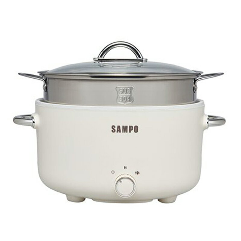 【SAMPO聲寶】3L美型蒸煮二用電火鍋(附蒸籠) TQ-YA30C【全館免運】