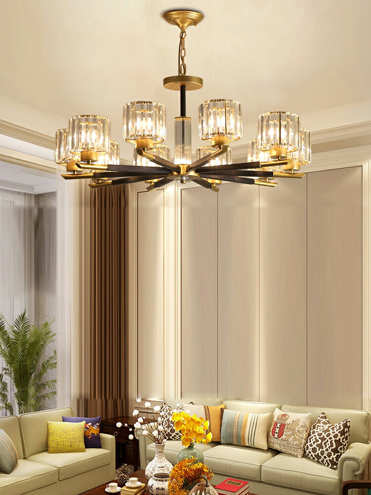 水晶吊燈客廳燈家用現代簡約大氣精裝房飯廳小戶型燈具套餐全屋
