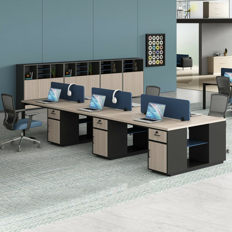 職員辦公桌2468人位員工桌椅組合四人位電腦桌六人位