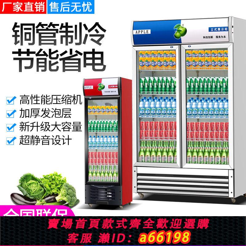 【臺灣公司 可開發票】冷藏展示櫃商用冰櫃立式雙門大容量單門保鮮冰箱超市冷櫃飲料啤酒