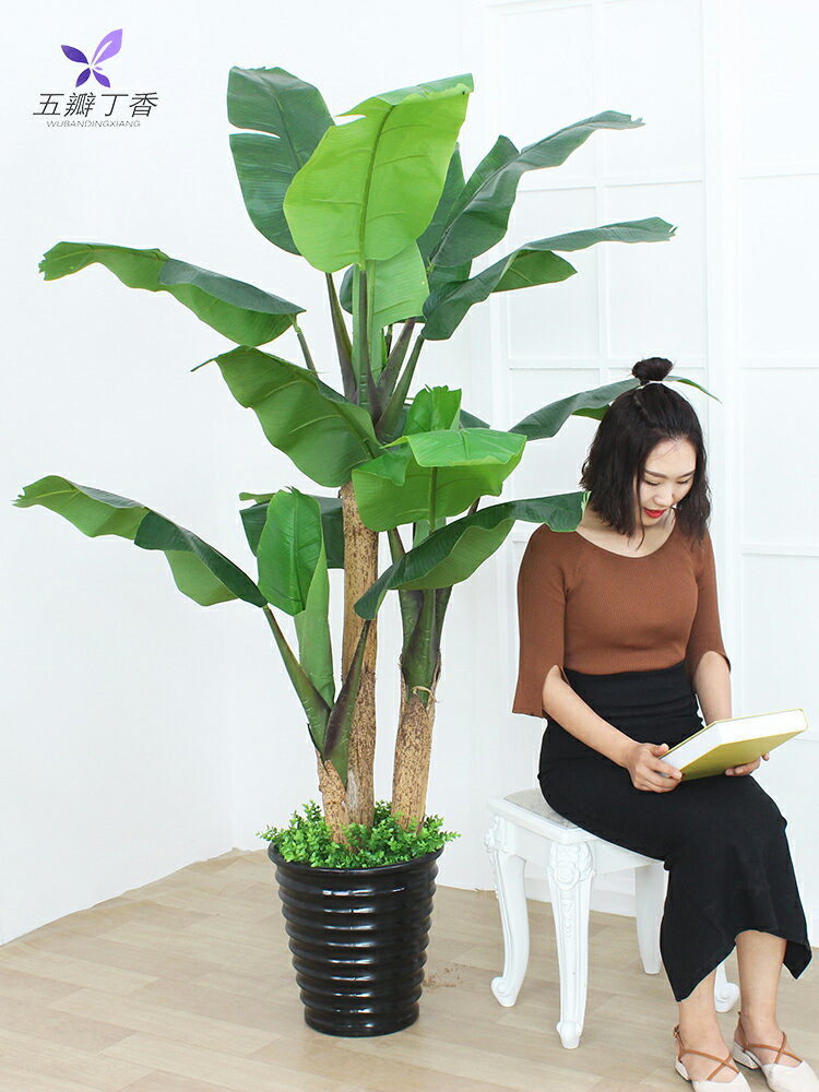 模擬芭蕉樹綠植大型植物客廳盆栽假香蕉樹擺設花假樹裝飾室內造景