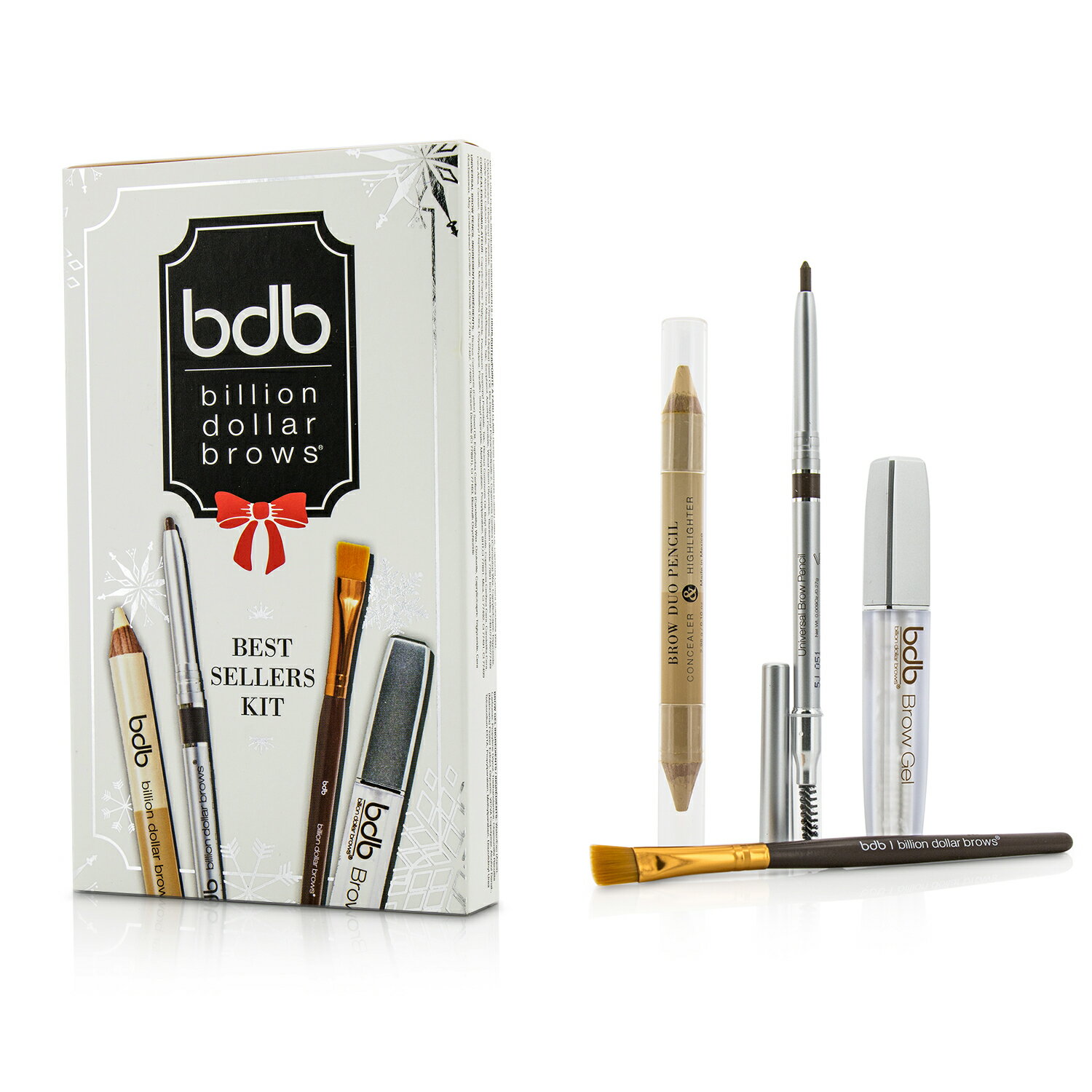 Billion Dollar Brows - 熱銷組合 Best Sellers Kit: 通用眉筆+眉線筆+刷具+眉膠