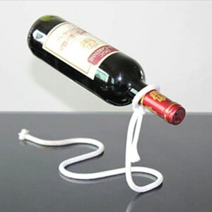 創意魔術紅酒架個性懸浮鐵藝繩子葡萄酒架時尚白色歐式酒柜擺件架