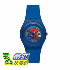 點數11%｜[網購退回未使用 現貨1] Swatch SUON101　手錶 Men's Indigo Lacquered Blue Silicone Unisex Watch _T01