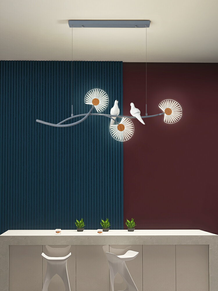新款北歐餐廳魔豆吊燈現代簡約餐桌吊線燈創意小鳥飯廳吧臺燈 1