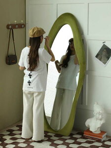 高顏值落地式鏡子網紅款鏡子新款全身鏡個性穿衣鏡北歐風格