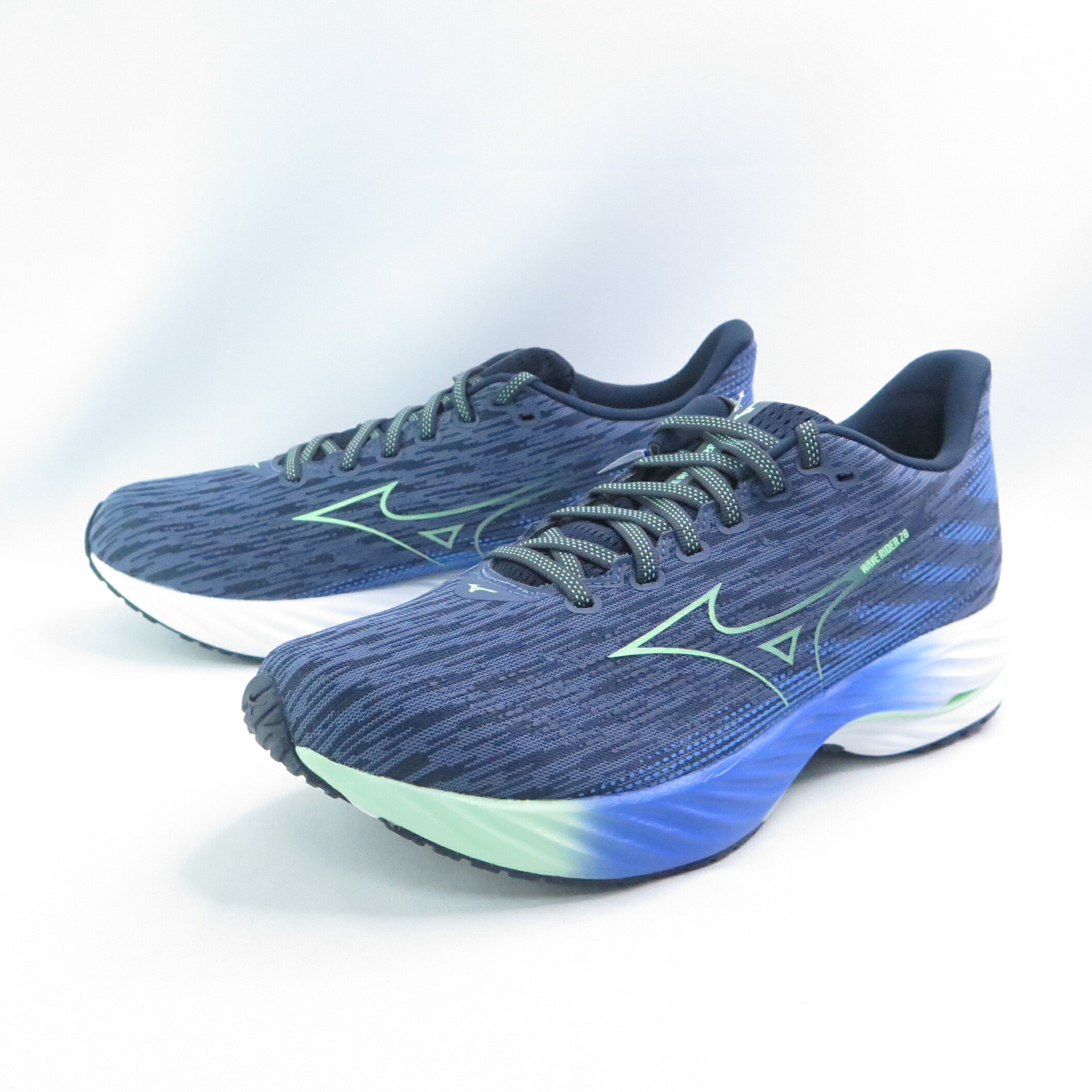 Mizuno J1GC240351 WAVE RIDER 28 男款 慢跑鞋 藍【iSport愛運動】