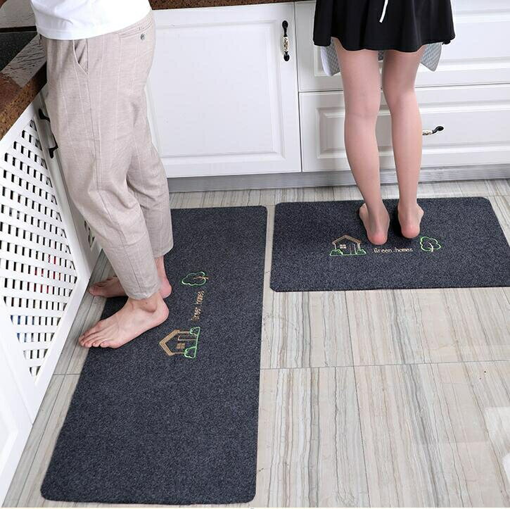 廚房地毯 廚房地墊防滑防水防油地毯家用長條耐臟吸油腳墊進門門口吸水