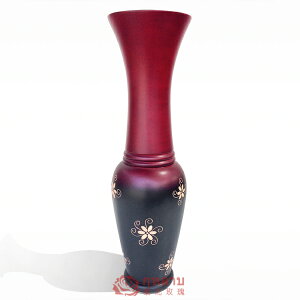 進口家居裝飾品花瓶 現代創意落地大花瓶擺設 東南亞風格木雕擺件1入