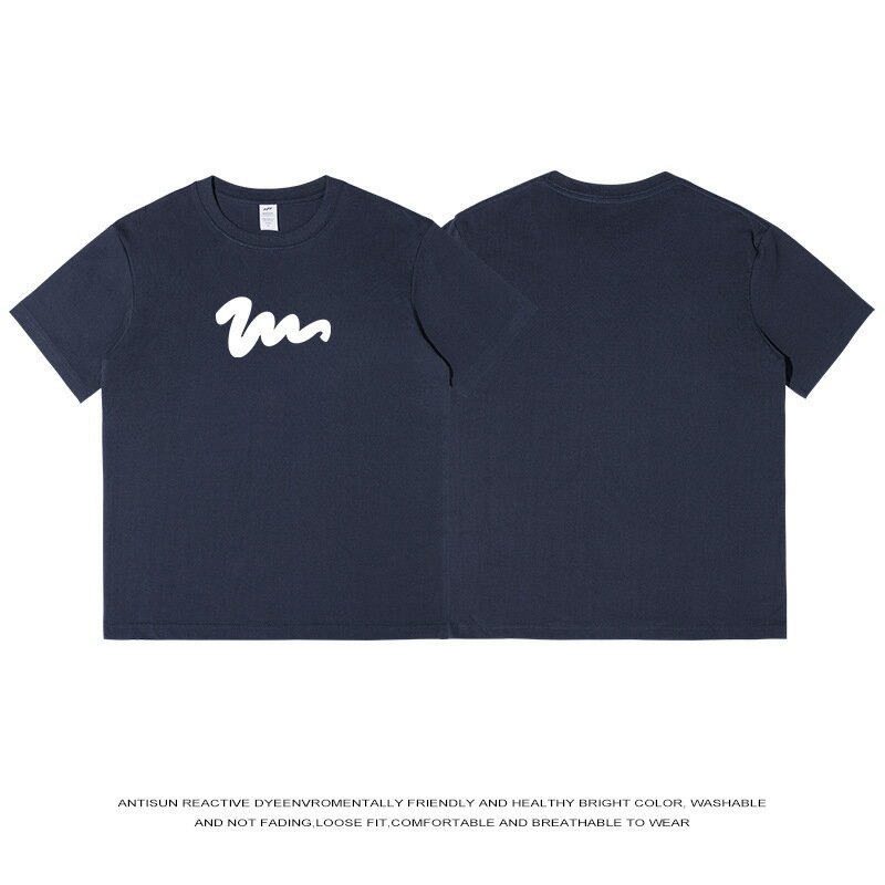 【喜挖】夏季新款純棉塗鴉印花短袖男寬鬆圓領青少年上衣t恤休閒白色衣服 0