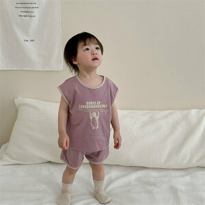 兒童夏季套裝薄款韓版童裝男童夏裝2024夏款新品韓版童裝嬰兒衣服