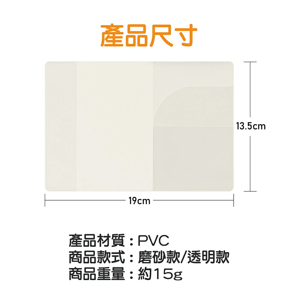 護照保護套 護照套 疫苗接種卡套 PVC 防潑水 防刮 透明護照套 軟膠卡套 護照夾 疫苗卡 磨砂護照套 保護套【花屋】 8