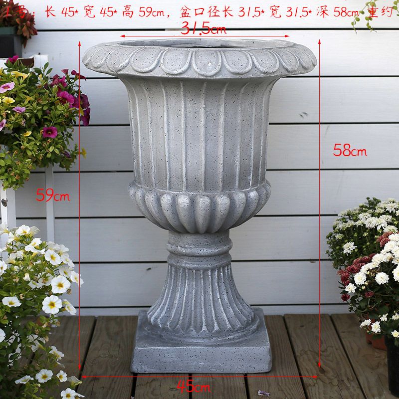 免運 花盆 歐式花園羅馬柱庭院花盆底座陽臺露臺裝飾佈置道具戶外柱子擺件特惠/開立發票M0911