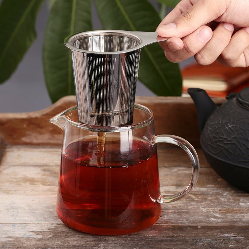 304不銹鋼茶漏茶具配件 創意雙耳茶葉過濾泡茶器 神器過濾網漏斗