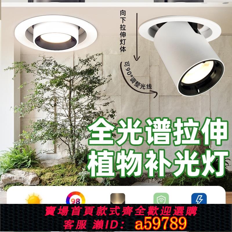 【臺灣公司 可打統編】植物補光燈仿太陽全光譜嵌入式筒燈室內綠植生長燈家用花卉日光燈