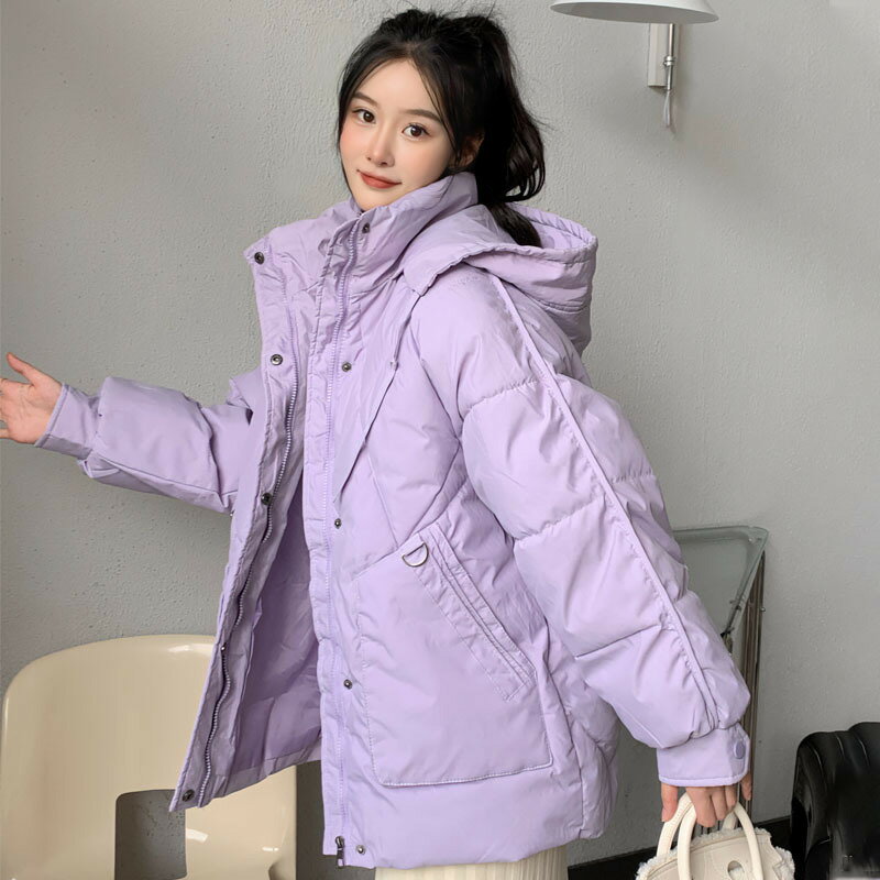 短款羽絨棉服女冬季韓版寬松小個子加厚面包服棉衣外套