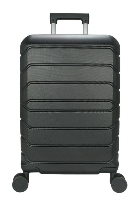 ~雪黛屋~Eason 20吋行李箱360度靜音輪ABS防刮簡約橫條安全密碼鎖U048 1