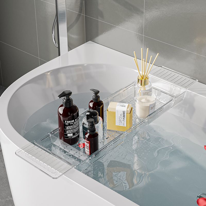 【優選百貨】浴缸可伸縮置物架浴室泡澡多功能支架衛生間網紅亞克力透明收納架