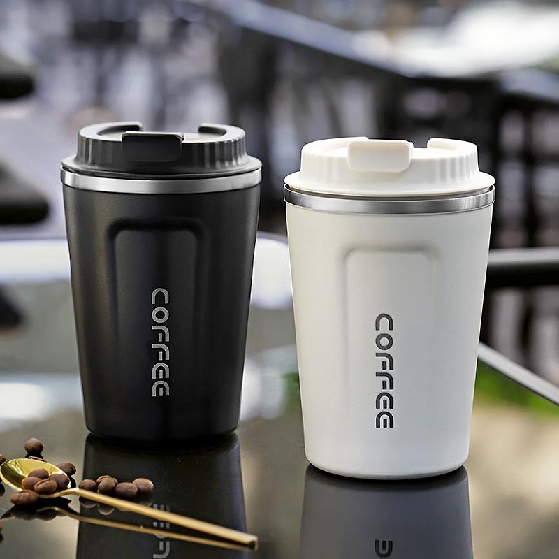 茶杯咖啡杯兩用便攜不銹鋼杯子歐式小奢華隨身精緻隨手外帶隨行杯