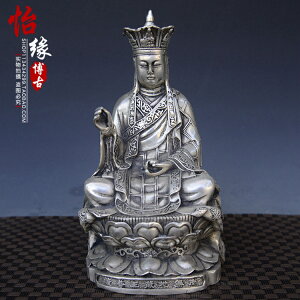 古玩古董雜項 純白銅鑄造地藏王擺件佛像佛教文化收藏品