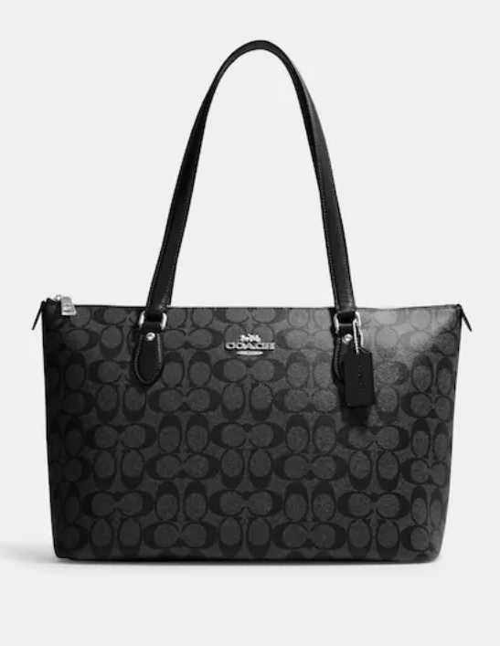 COACH 大logo托特包 Gallery Tote In Signature Canvas