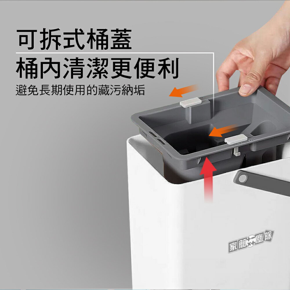 家簡塵除 雙淨拖洗脫乾膠棉拖把組(1拖1桶1替換頭) 8