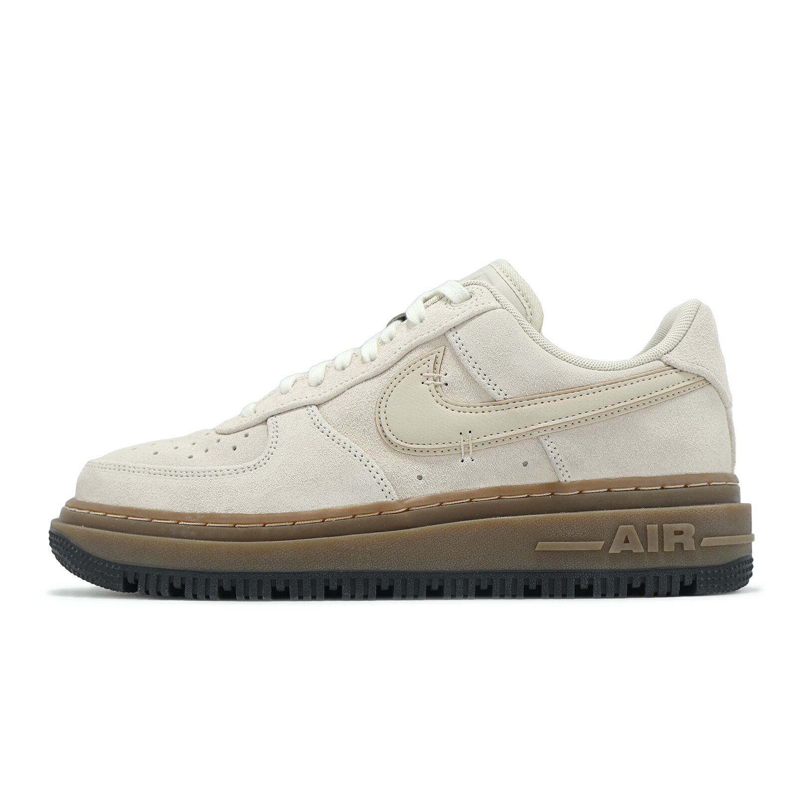 Nike 休閒鞋 Air Force 1 Luxe 男鞋 沙色 膠底 拼接 麂皮 AF1 HV2531-100