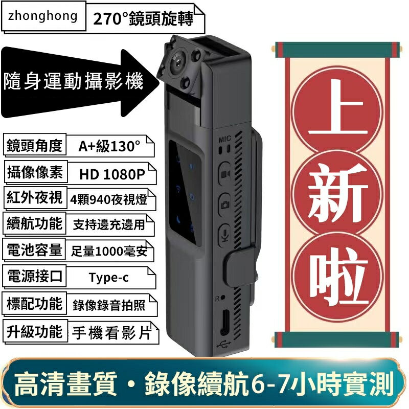 【上下左右旋轉】270°旋轉鏡頭秘錄器 隨身攝影機 行車記錄器 戶外微型攝影機 小型錄音錄影機 多功能攝影機 監視器