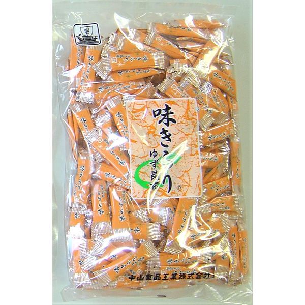 日本 柚子風味昆布 500g 柚子昆布糖 海帶糖 柚香昆布糖 中山食品 日本代購
