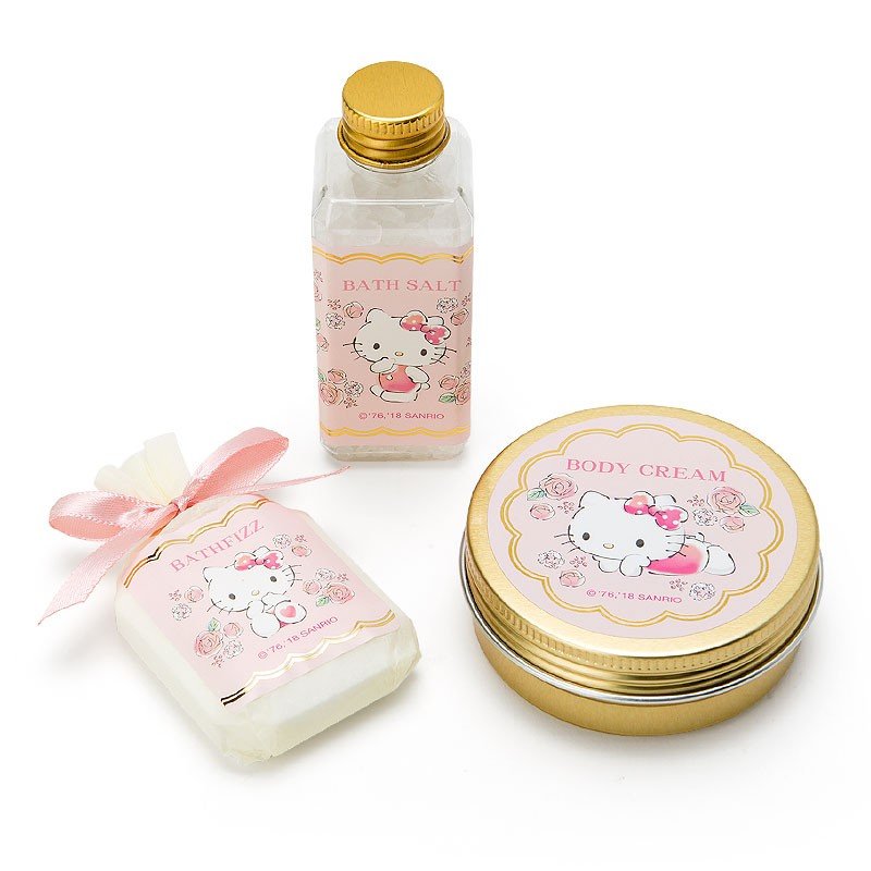 大賀屋 hello kitty 沐浴禮盒 身體霜 浴鹽 泡澡錠 身體乳 入浴錠 凱蒂貓 日貨 正版 L00010655